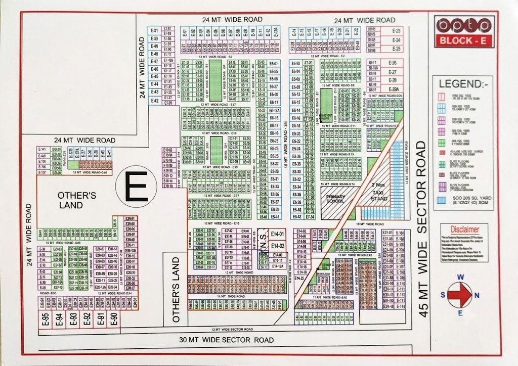 BPTP E Block Plots Layout Map
