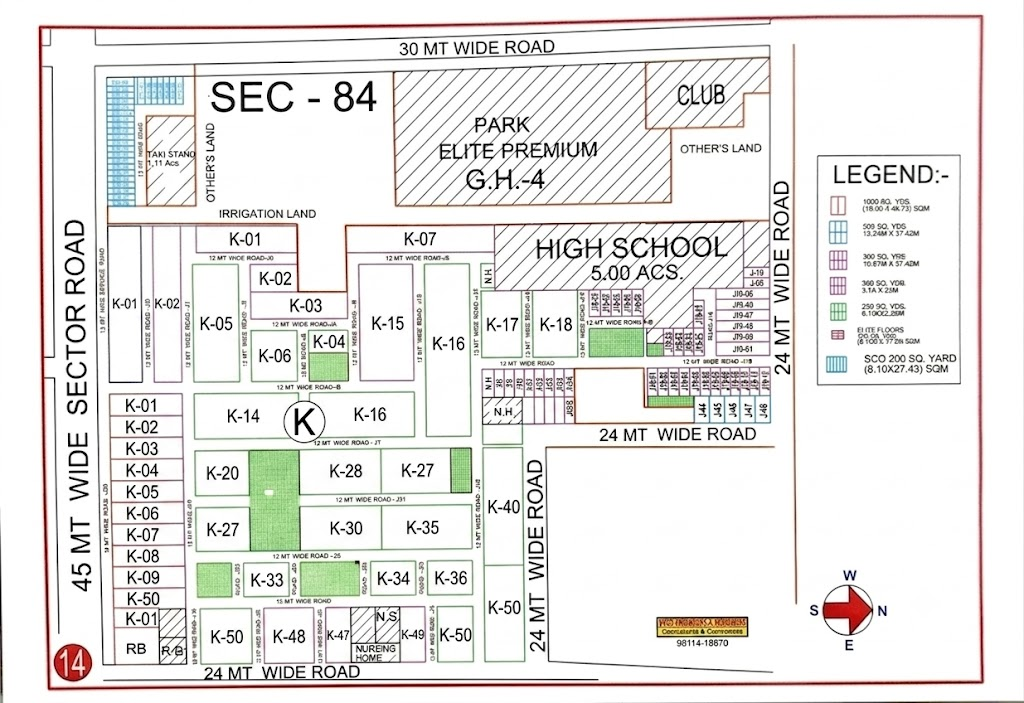 BPTP K Block Plot Layout Map