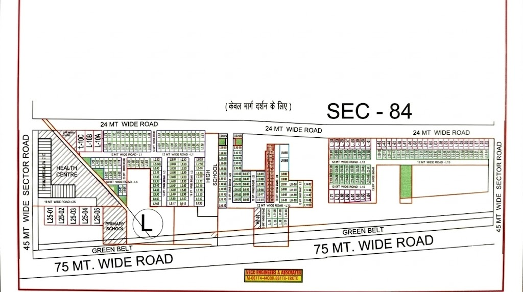 BPTP L Block Plot Layout Map