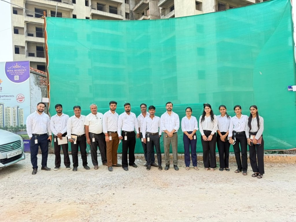 Homage Infratech team site visit at Royal Residency